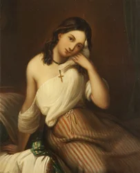 Portrait of a Girl Holding a Dove